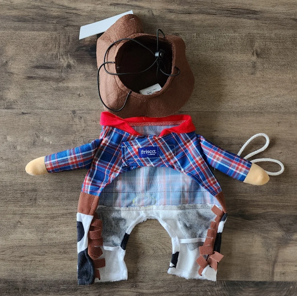 Cowboy Dog Cat Front Walking Halloween Costume Medium NWT Frisco